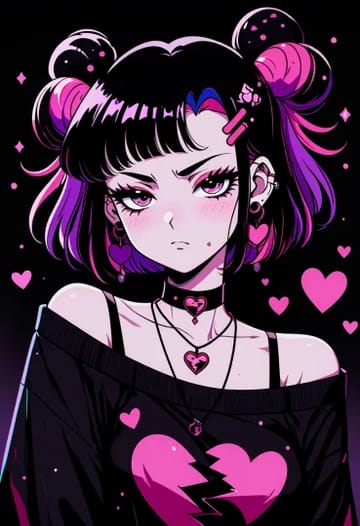 Gaya Gothic Neon Retro