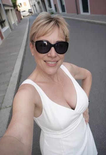 Rijpe Kaukasische Vrouw met Grote Titten